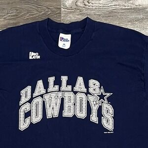 Vintage 90s 1996 Dallas Cowboys NFLP Pro Layer Blue Mens XL Football T-Shirt USA